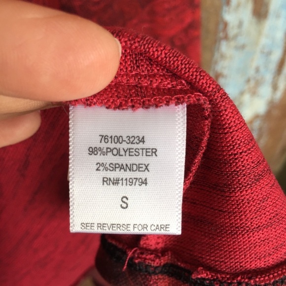 Unity World Wear Red Cardigan Sweater Size S - Picture 4 of 8